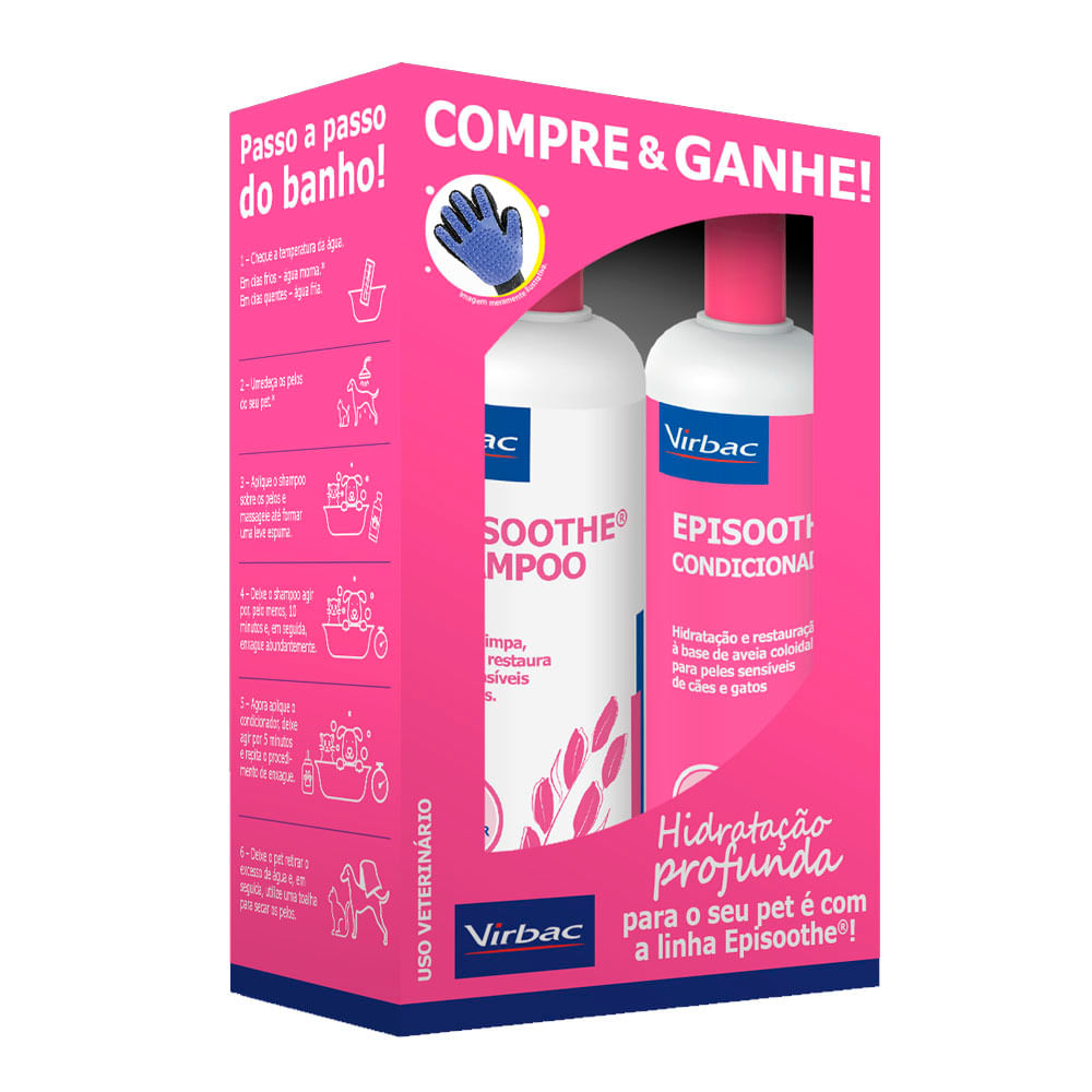 Kit Shampoo e Condicionador Episoothe Virbac