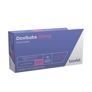 Doxitabs 100mg para Cães e Gatos Biovet - 14 comprimidos