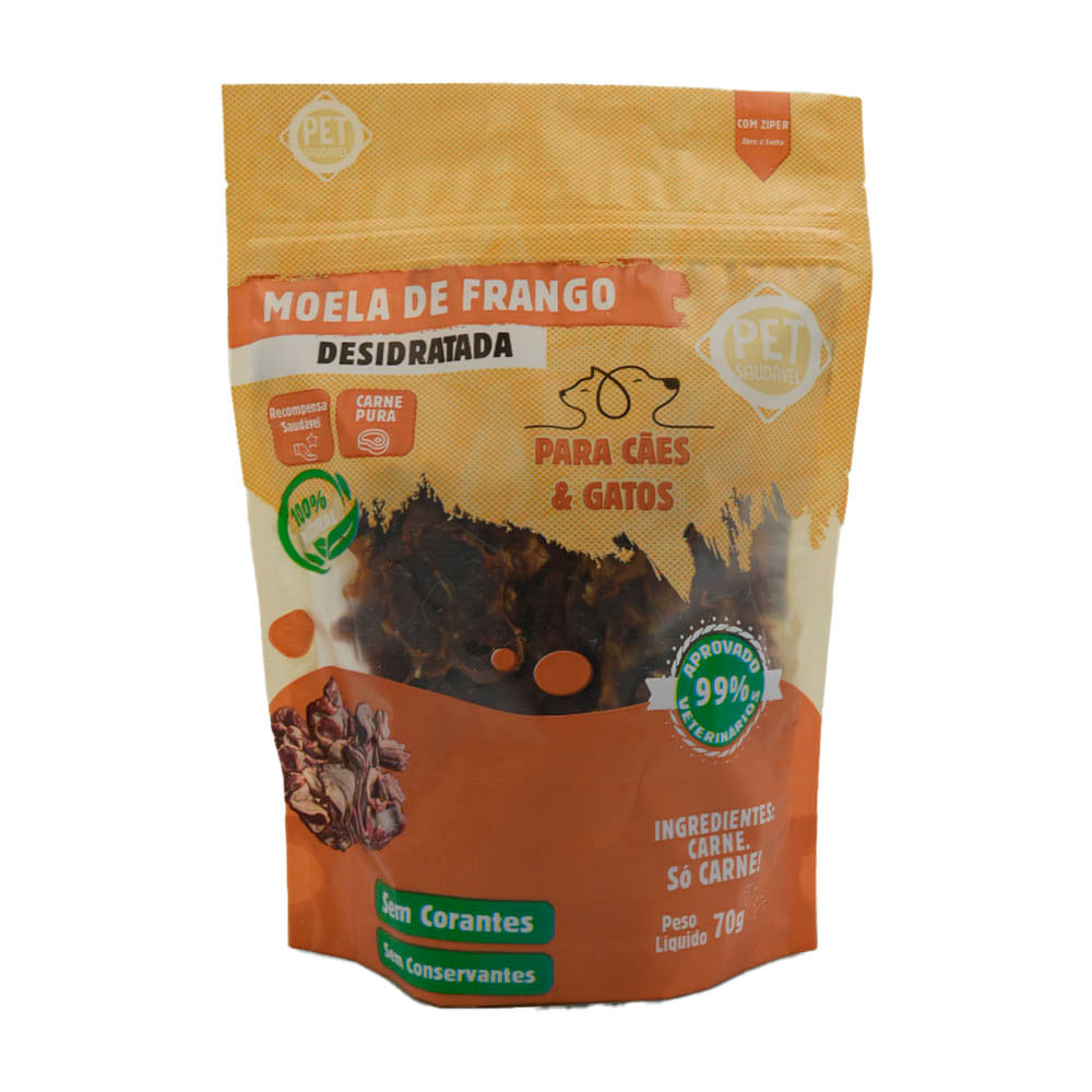 Petisco Desidratado de Moela Pet Saudável