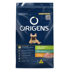 Ração Origens Light Cães Adultos Porte Mini e Pequeno Frango e Cereais