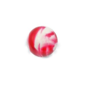 Bolinha Colorida Pequena Animania Vermelho e Branco - Único