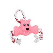 Brinquedo Mordedor Com Corda Cão Animania Rosa