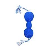 Brinquedo Halteres Cravejado Pequeno Com Corda Animania Azul