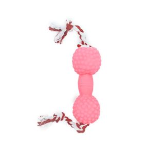 Brinquedo Halteres Cravejado Pequeno Com Corda Animania Rosa - Único