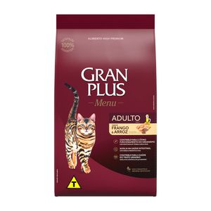 Ração GranPlus Menu Gatos Adultos Frango e Arroz