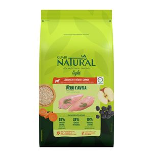 Ração Guabi Natural Light Cães Adultos Portes Médio e Grande Peru e Aveia - 12 kg