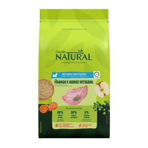 Ração Guabi Natural Cães Filhotes Raças Mini e Pequenas Frango e Arroz Integral