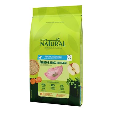 Ração Guabi Natural Cães Filhotes Raças Mini e Pequenas Frango e Arroz Integral