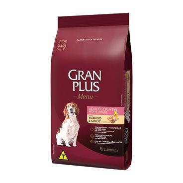 Ração Gran Plus Menu Cães Adultos Light Frango e Arroz