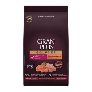 Ração GranPlus Gourmet Cães Adultos Mini Salmão e Frango