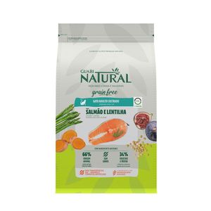 Ração Guabi Natural Grain Free Gatos Castrados Salmão e Lentilha