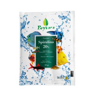 Ração para Peixes Spirulina 20% Poytara - 15 g