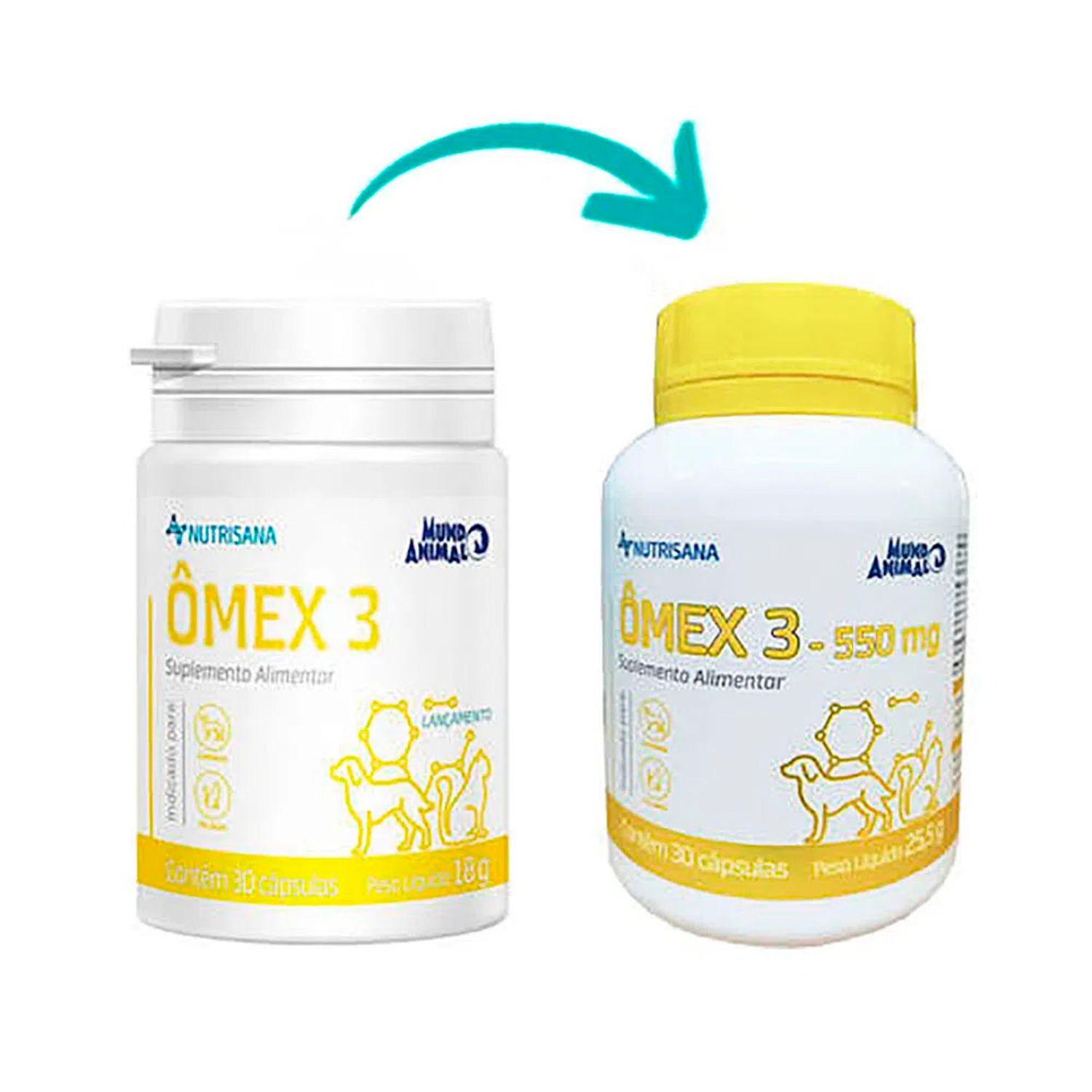 Suplemento Alimentar Ômex 3 550 mg Nutrisana nova Embalagem