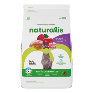 Ração Naturalis Lifebites Gatos Adultos Peru, Frango e Frutas