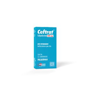 Antibiótico Ceftrat 100mg para Cães - 12 comprimidos