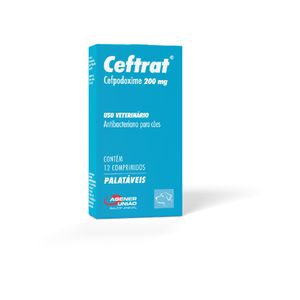 Antibiótico Ceftrat 200mg para Cães - 12 comprimidos