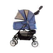 Carrinho de Passeio para Cães e Gatos Gomoov Azul Marinho