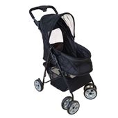 Carrinho de Passeio para Cães e Gatos Gomoov Preto