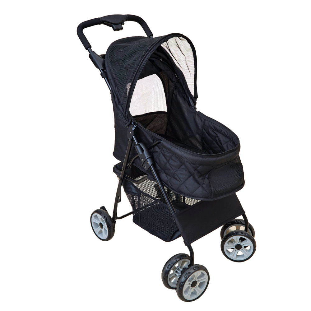 Carrinho de Passeio para Cães e Gatos Gomoov Preto