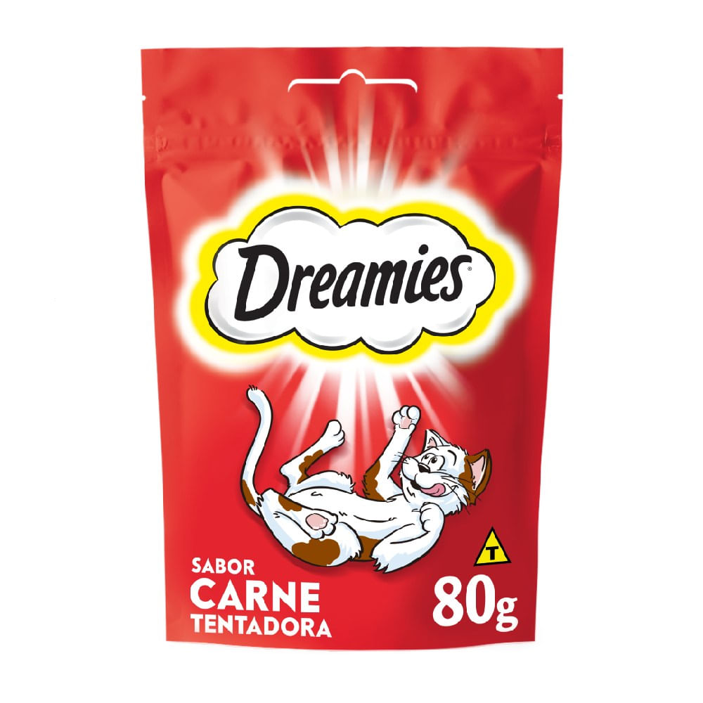 Petisco Dreamies Carne Tentadora Gatos Adultos