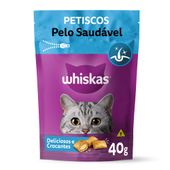 Petisco Whiskas Pelo Saudável para Gatos Adultos