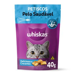 Petisco Whiskas Pelo Saudável Gatos Adultos - 40g