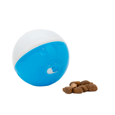 Brinquedo Comedouro Amicus Crazy Ball Azul e Branca dispenser