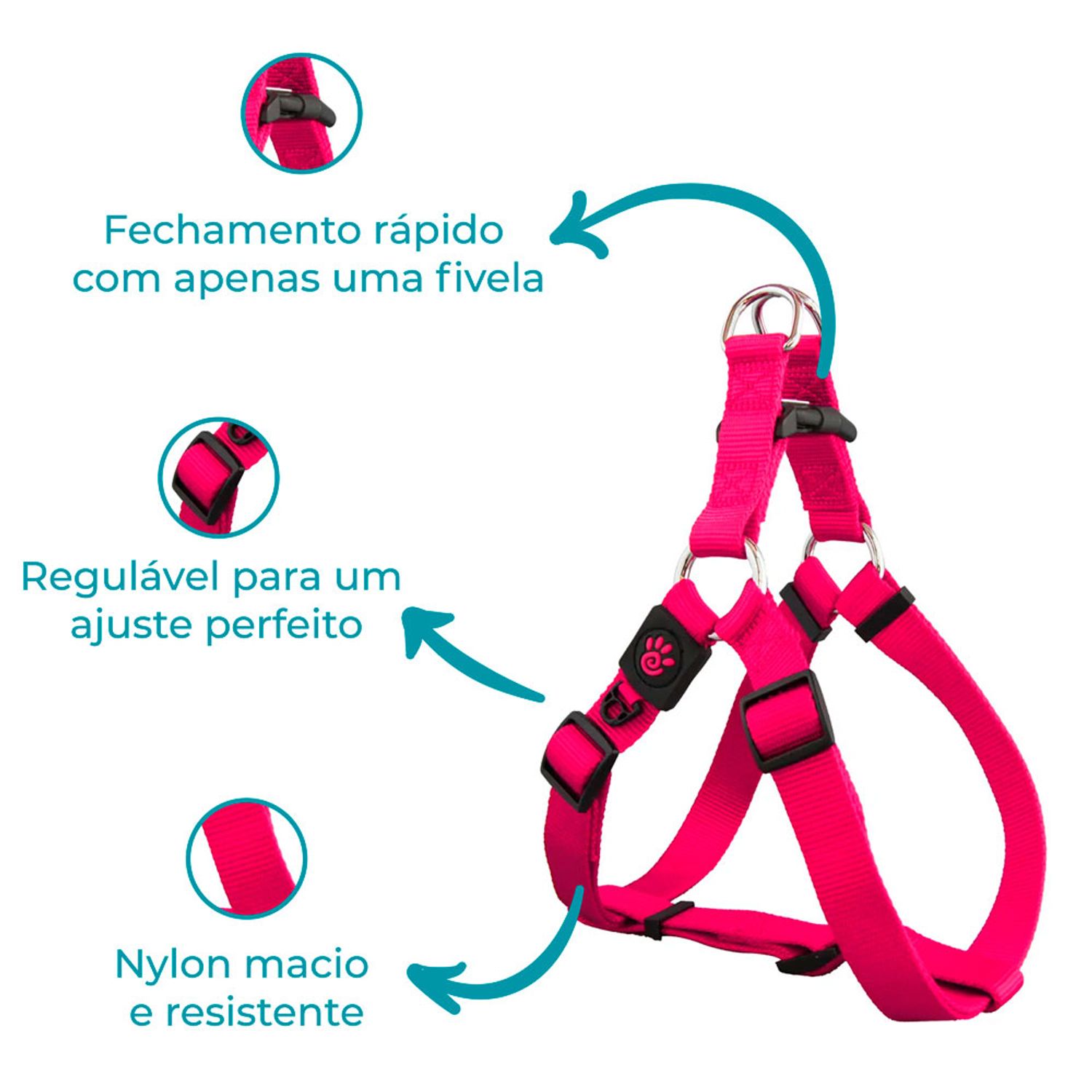 Peitoral Cães Signature Doco Rosa Assets