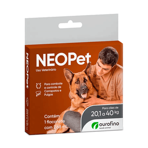 Antipulgas e Carrapatos Neopet Cães 20,1 a 40Kg - 2,68 ml