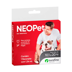 Antipulgas e Carrapatos Neopet Cães 10,1 a 20Kg - 1,34 ml