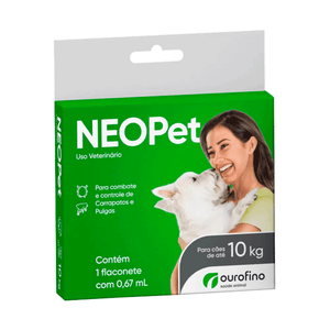 Antipulgas e Carrapatos Neopet Cães até 10Kg - 0,67 ml