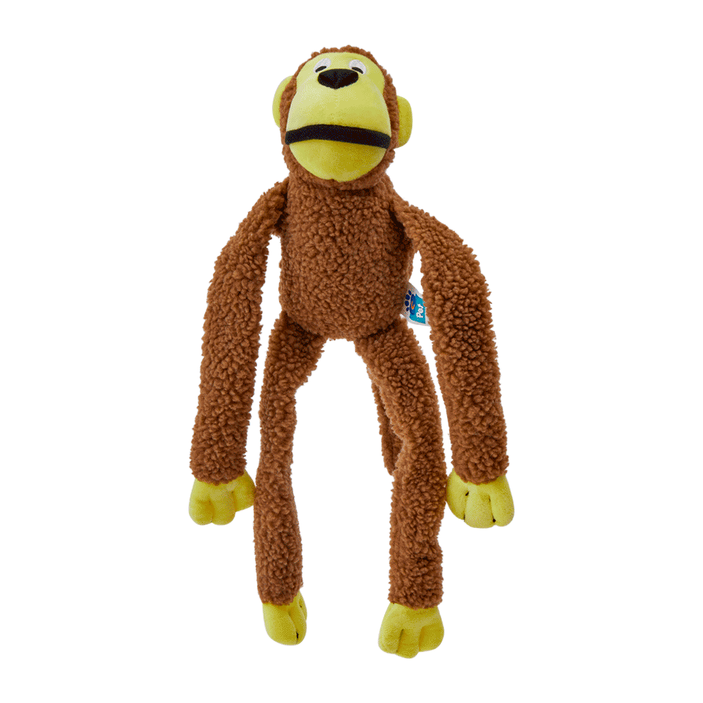 Brinquedo para Cachorros Pelúcia Macaco Marrom