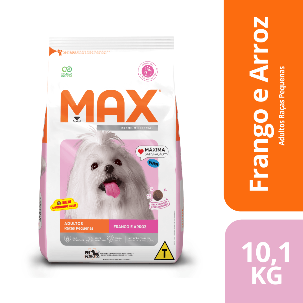 Ração Max para Cães Adultos Raças Pequenas Frango e Arroz