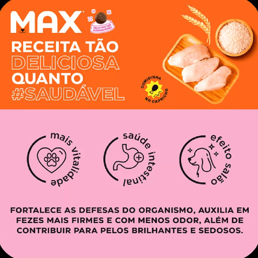 Racao-max-para-caes-adultos-de-Porte-Pequeno-sabor-frango-e-arroz-beneficios
