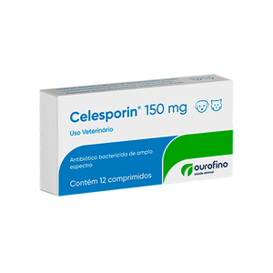Antibiótico Celesporin 150mg Ourofino - 12 comprimidos