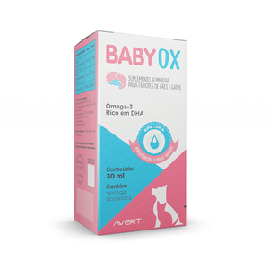 Suplemento Avert BabyOx para Cães e Gatos Filhotes - 30 ml