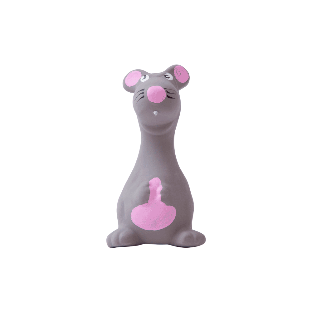 Brinquedo Rato Látex Flicks Cinza
