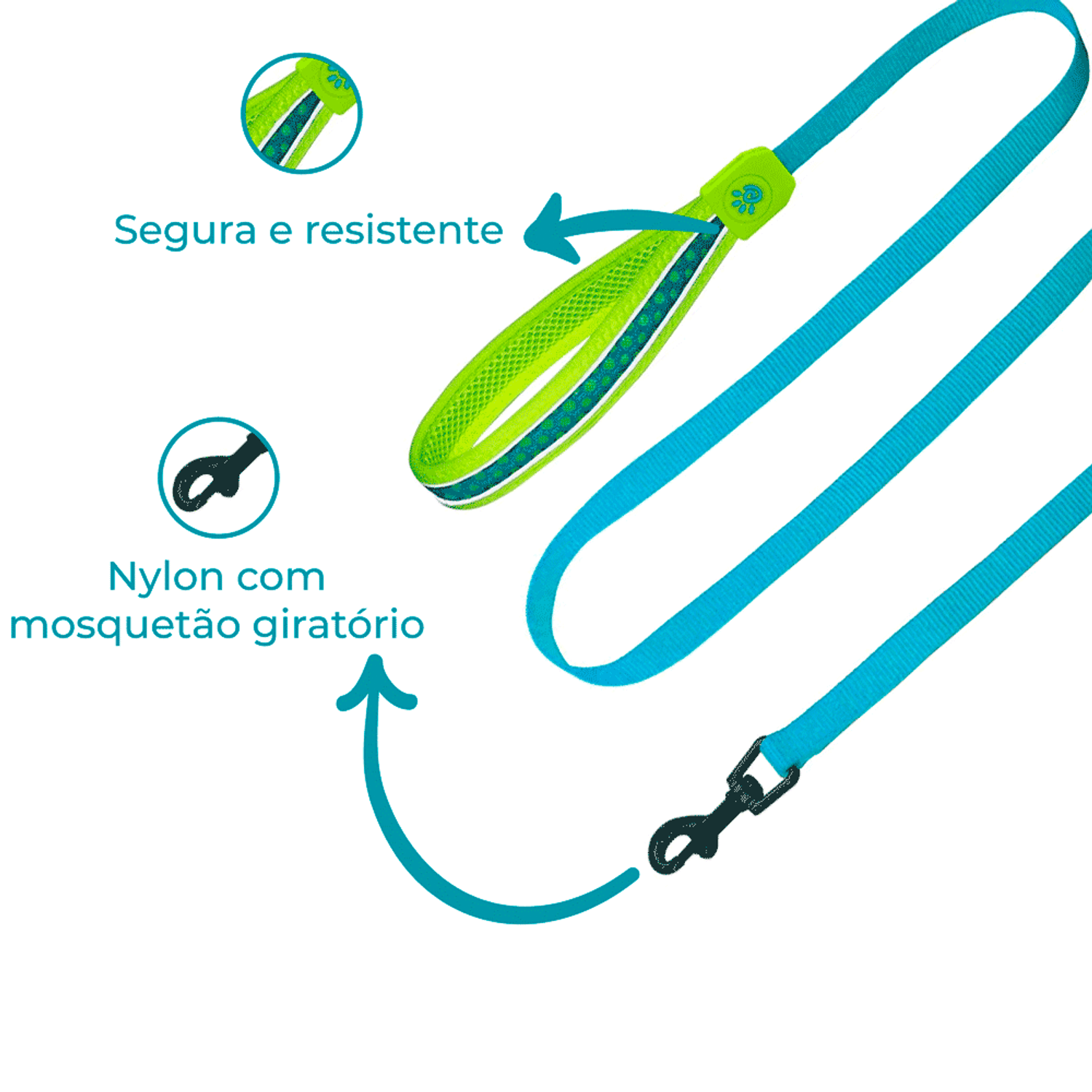 Guia Cães Rede Doco Azul Detalhes