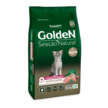 Ração Golden Seleção Natural Gatos Filhotes Frango e Arroz