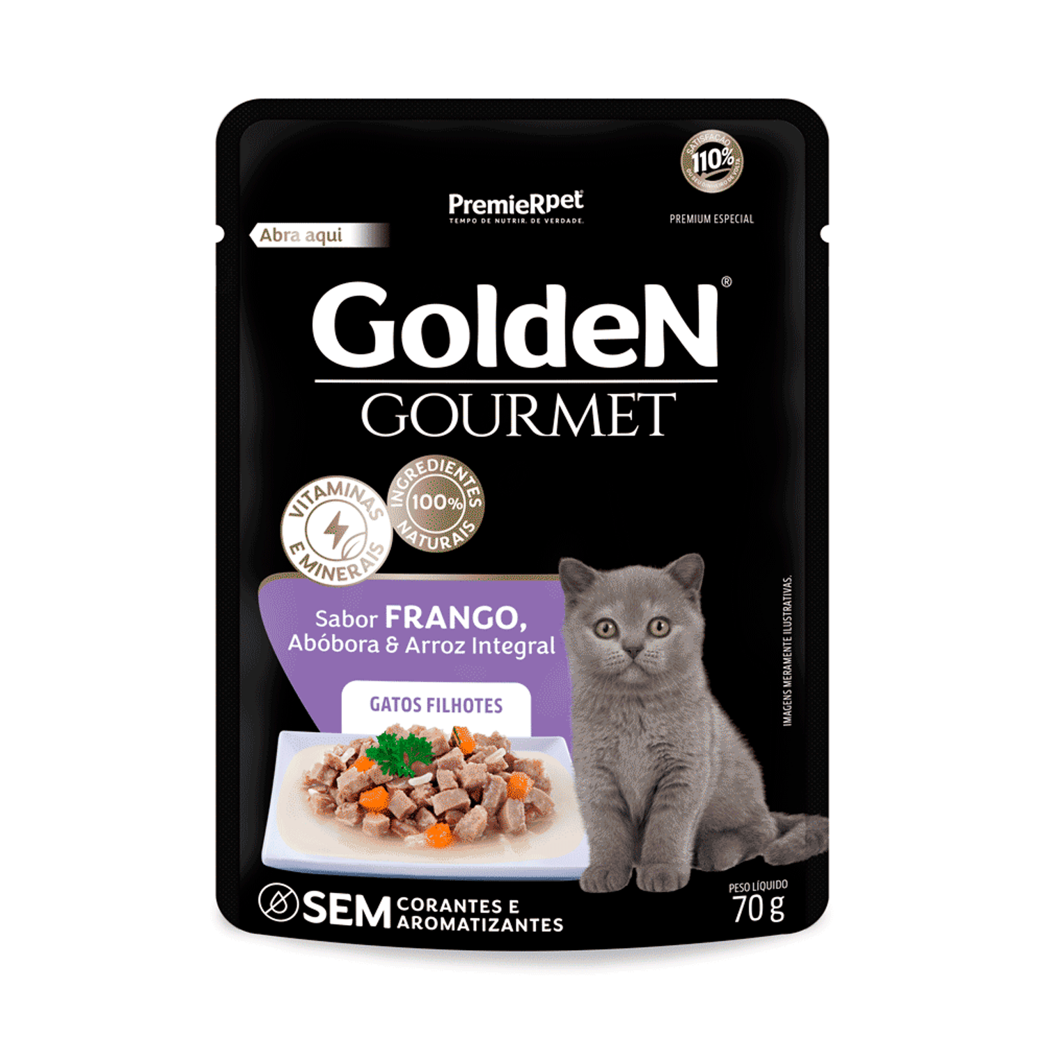 Racao-Umida-Golden-Gourmet-Gatos-Filhotes-Frango