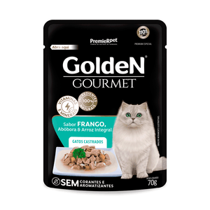 Ração Úmida Golden Gourmet Gatos Castrados Frango - 70 g