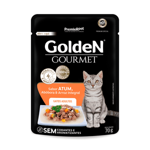 Ração Úmida Golden Gourmet Gatos Adultos Atum - 70 g