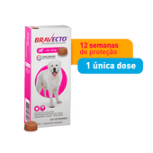 Antipulgas e Carrapatos Bravecto 40 a 56 kg Cães 1400mg