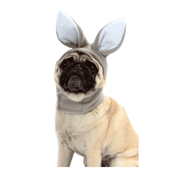 Touca Coelho Bichinho Chic Cinza Pug Zoom