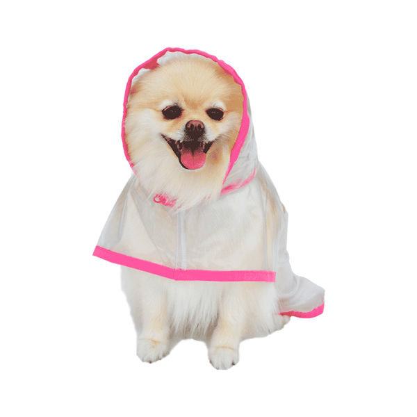 Capa de Chuva para Cachorro Rosa Bichinho Chic N° 06