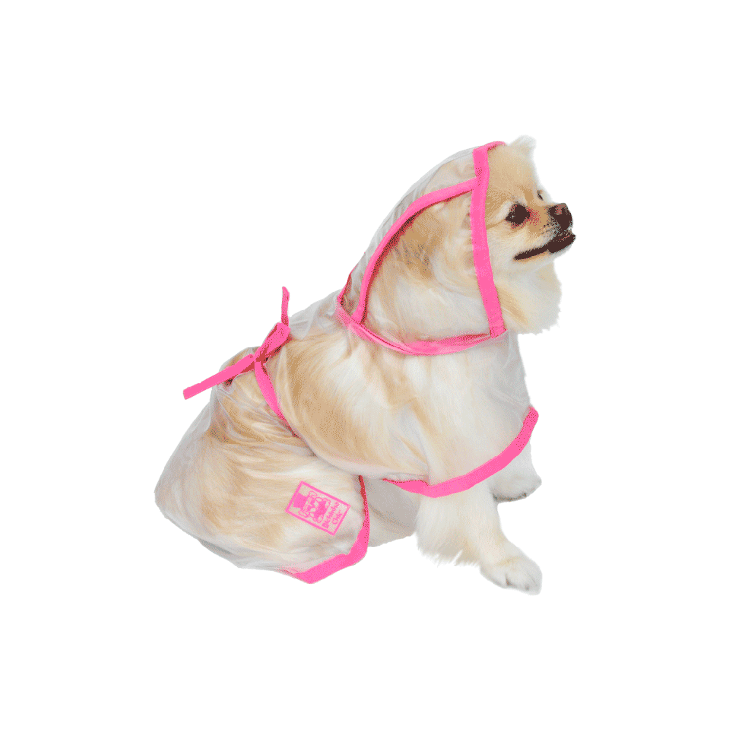Capa de Chuva para Cachorro Rosa Bichinho Chic Lateral
