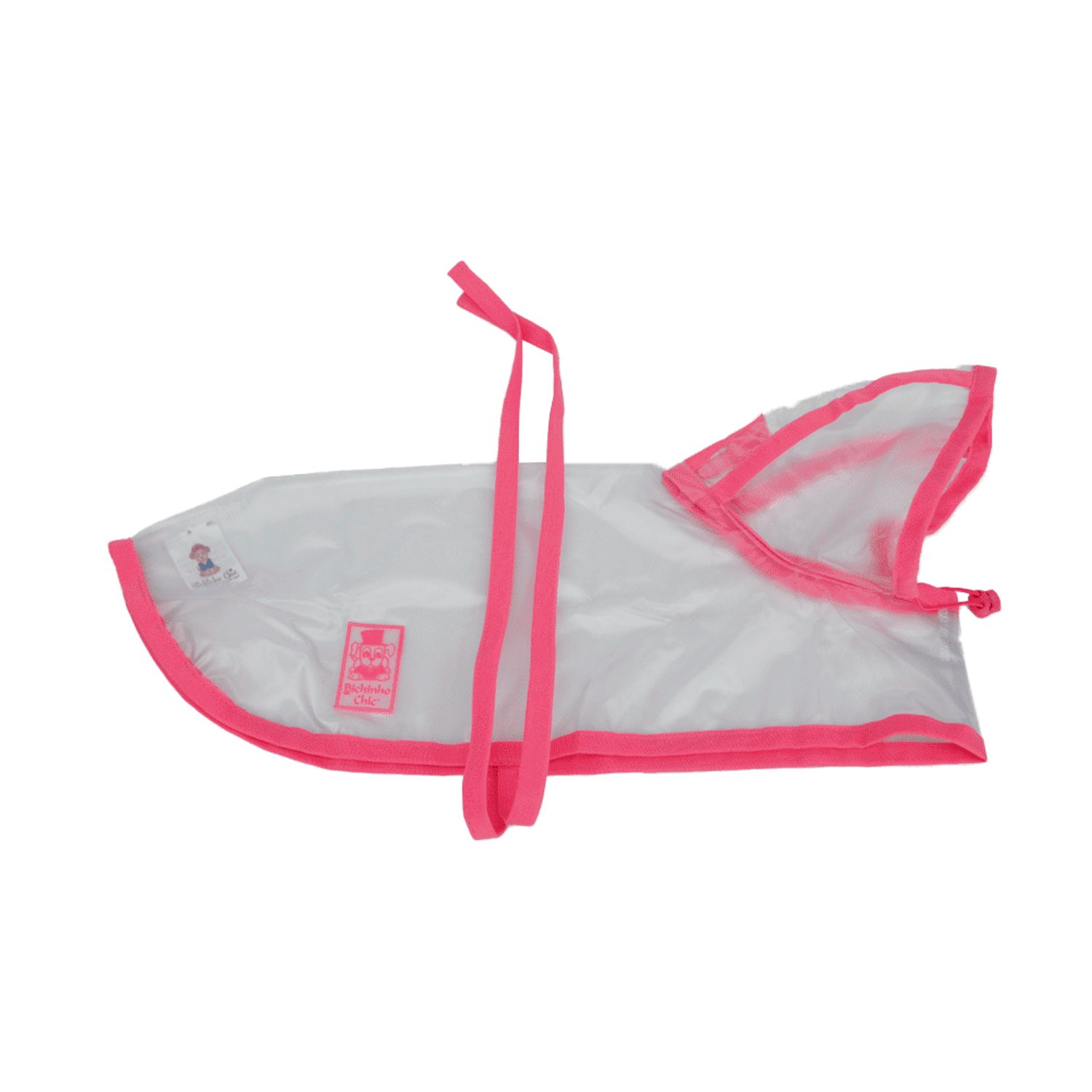 Capa de Chuva para Cachorro Rosa Bichinho Chic Aberta