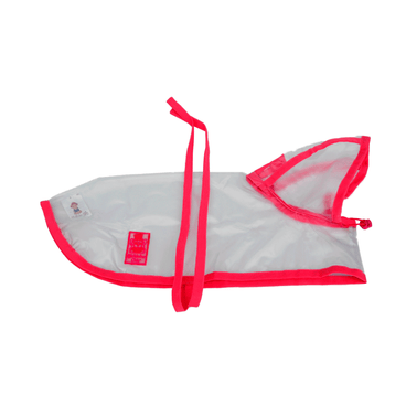 Capa de Chuva para Cachorro Vermelha Bichinho Chic Aberta