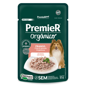 Ração Úmida Premier Orgânico para Cães Adultos Porte Pequeno Frango - 85 g