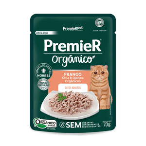 Ração Úmida Premier Orgânico para Gatos Adultos Frango - 70 g